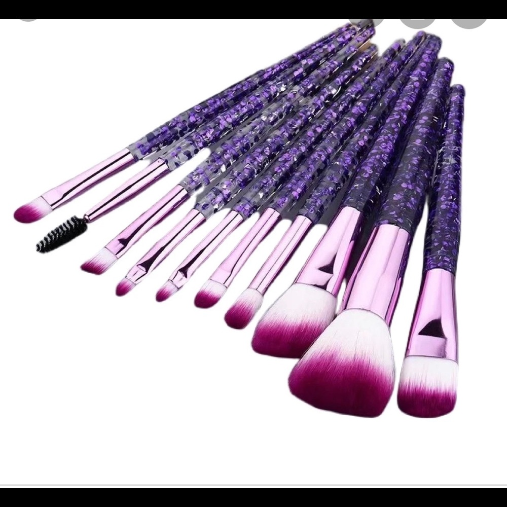 Amethyst Sparkle brush set